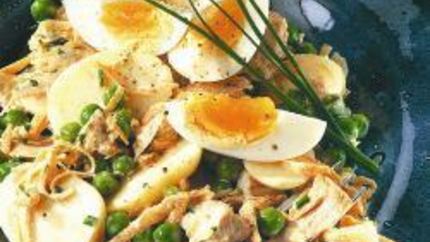 Картофельный салат с консервированным тунцом