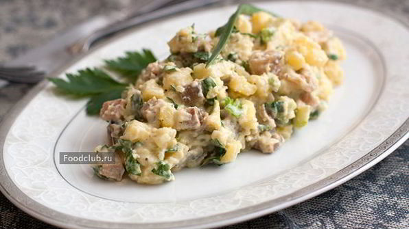картофельный салат с селедкой