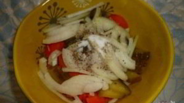 салат картофельный с огурцами