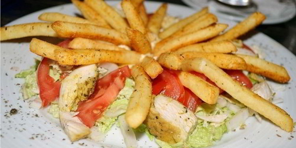 Рецепт салата с картошкой фри