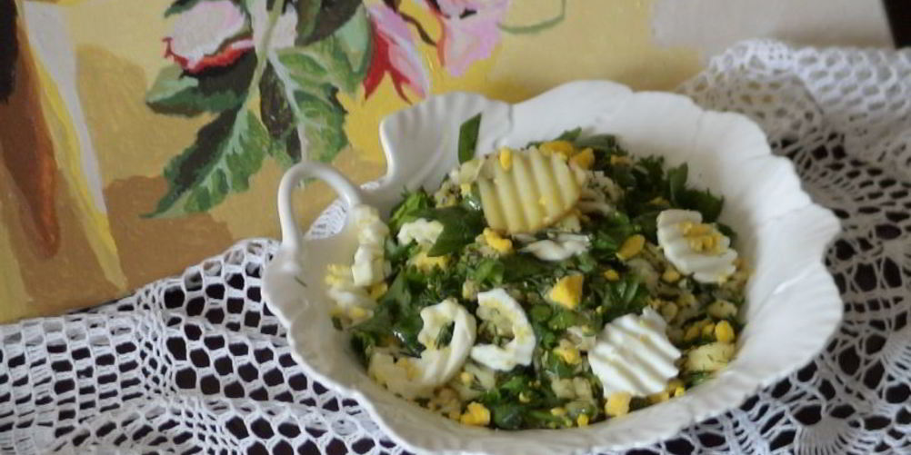 Рецепт салата с молодым картофелем и щавелем