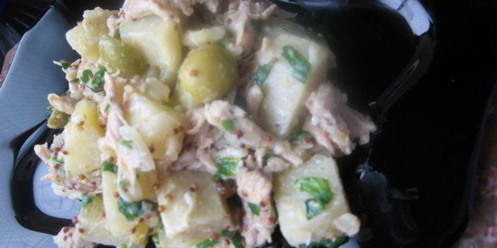 Рецепт теплого картофельного салата с телятиной