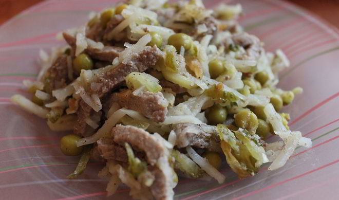 Мясной салат