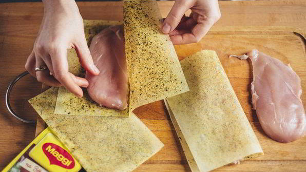 оливье с ароматной куриной грудкой