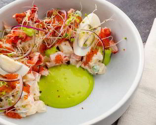 Оливье с крабом