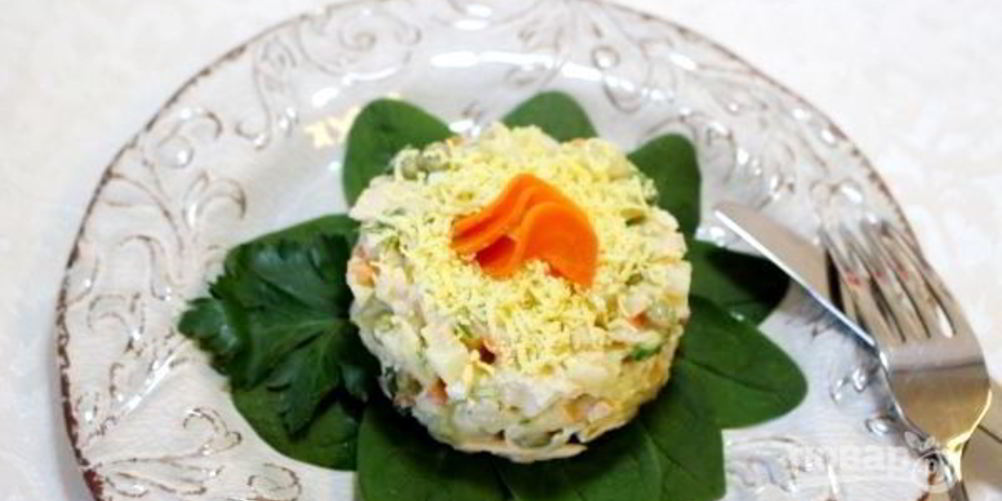 Рецепт оливье с курицей классический
