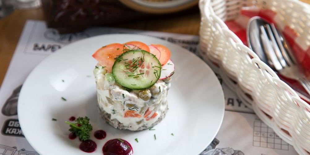 Рецепт оливье с курицей