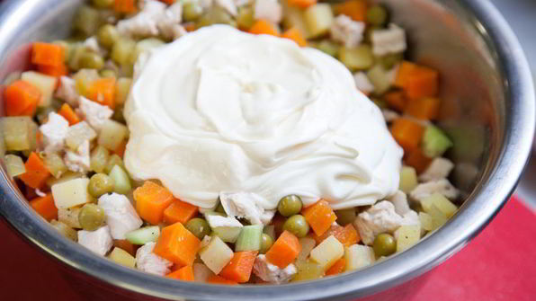 оливье с курицей