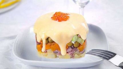 Оливье с языком