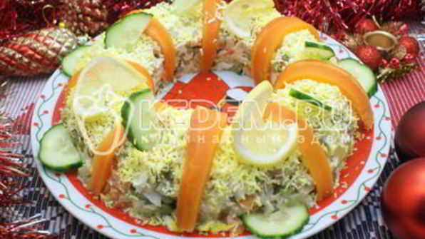 салат с курицей праздничное оливье