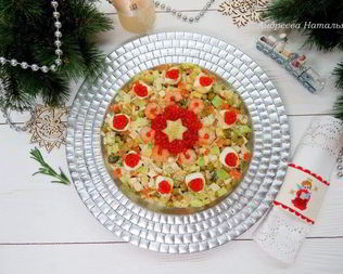 Современный оливье с авокадо