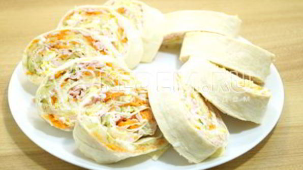 закуска оливье-рулет