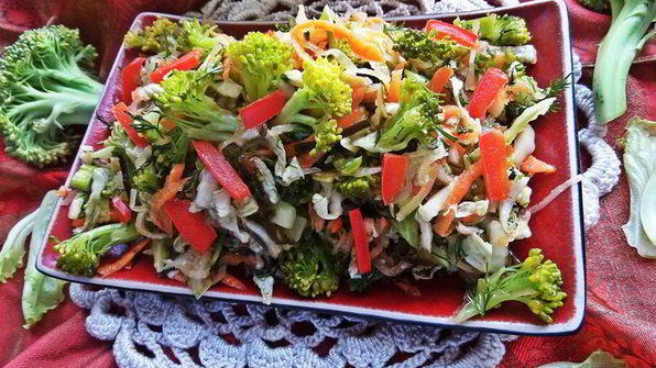 постный салат 4 капусты