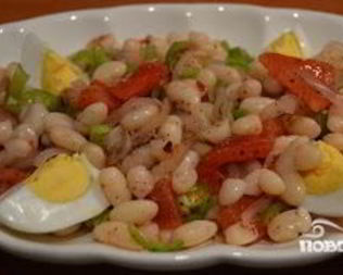 Салат из белой фасоли