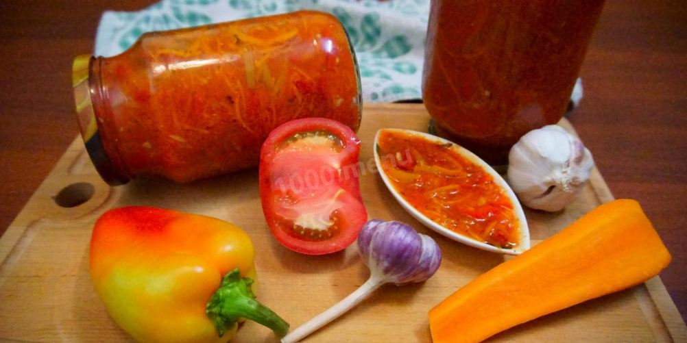 Рецепт салата из помидоров на зиму