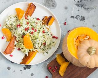 Салат из тыквы с пекинской капустой