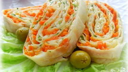 Рулет Мимоза из лаваша