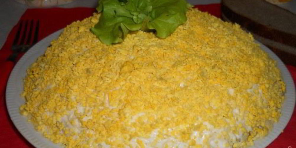 Рецепт салата мимозы с плавленыма сырома