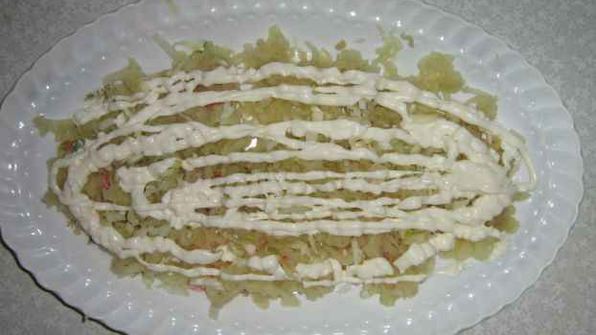 салат мимоза с сардиной