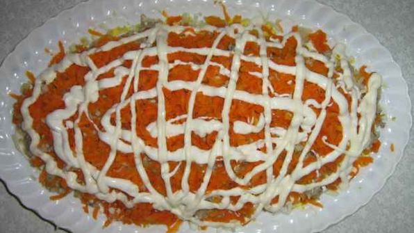 салат мимоза с сардиной