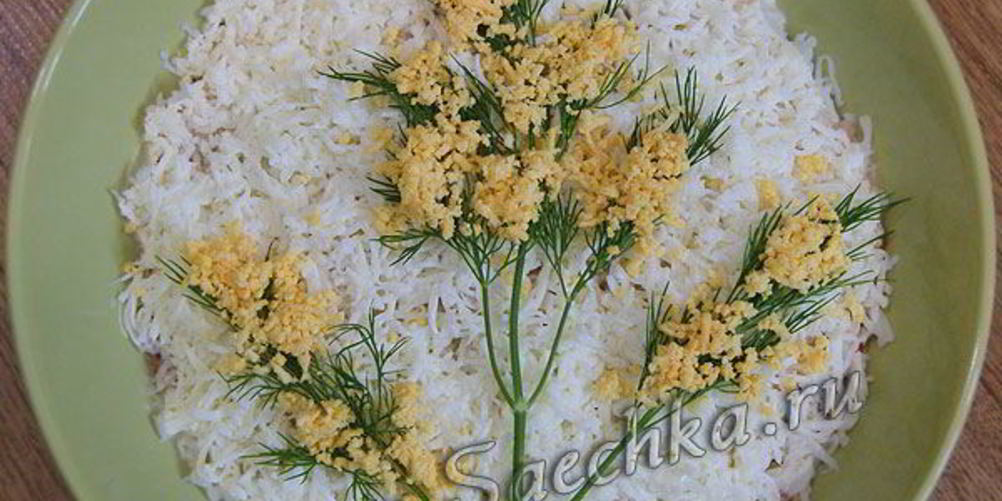 Рецепт салата мимозы с сырома