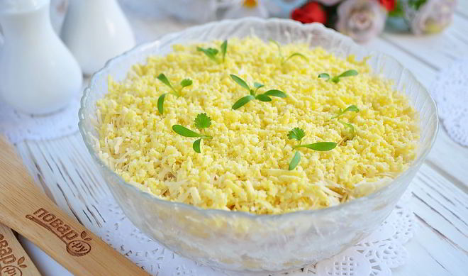 Салат Нежность с грибами