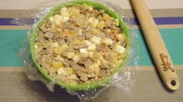 салат новогодний шар