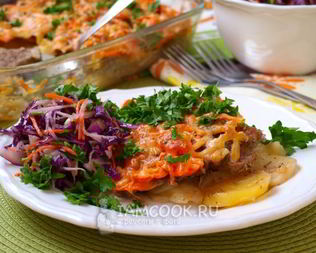 Картошка под шубой в духовке