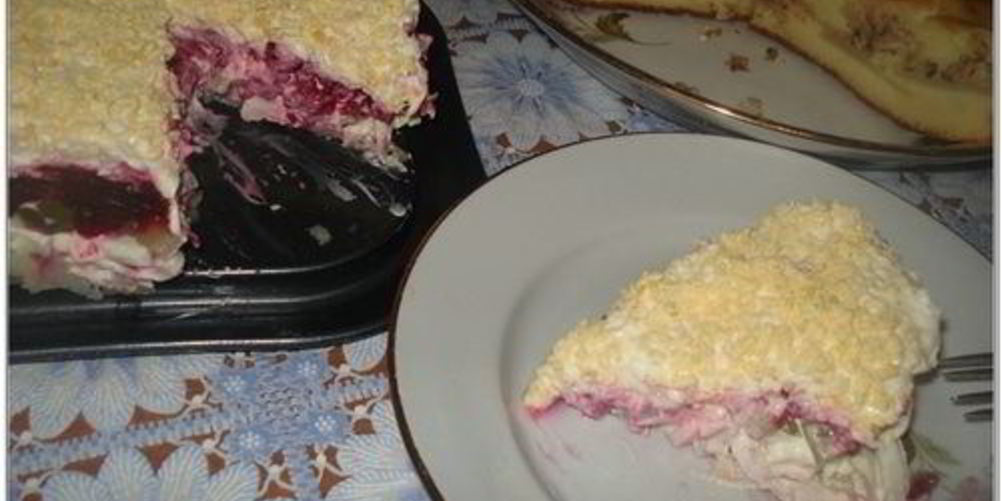 Рецепт салата кальмары под шубой