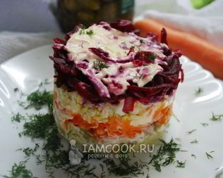 Салат Под Шубой с солеными огурцами