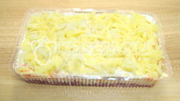 салат заливная селедка под шубой