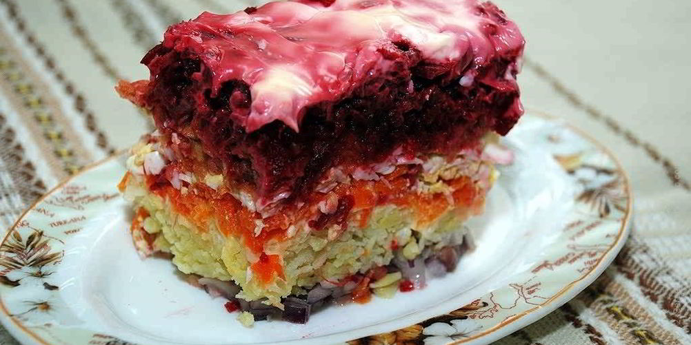Рецепт сельди под шубой классический слоями