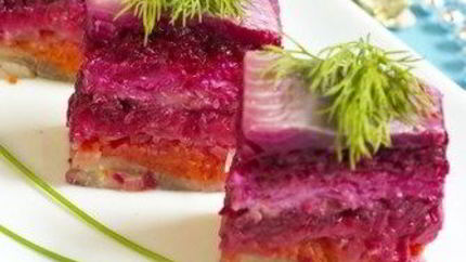 Сельдь под шубой с сыром