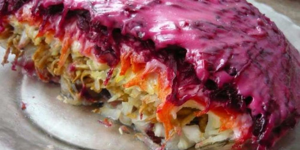 Рецепт сельди под шубой с яблоком