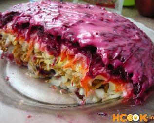 Сельдь под шубой с яблоком