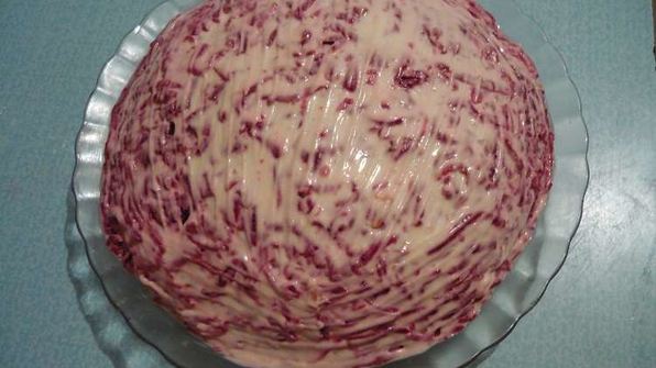 сельдь под шубой с яблоком