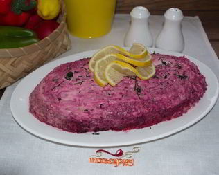 Селедка под шубой без яблок и яиц