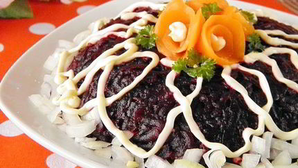 Селедка под шубой без яиц