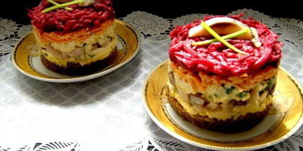 Рецепт селедки под шубой на бородинском хлебе