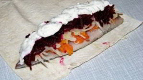 селедка под шубой в лаваше