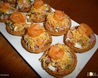 Салат с креветками