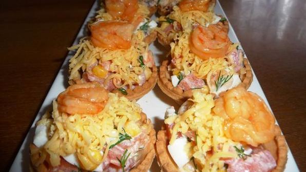 салат с креветками