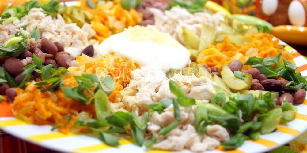 Рецепт салата с курицей калейдоскоп