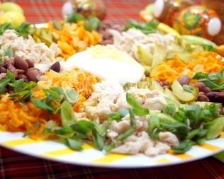 Салат с курицей Калейдоскоп