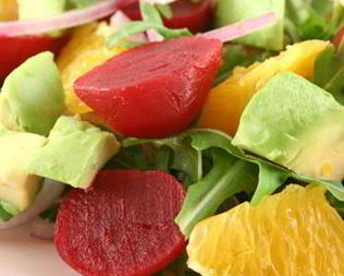 Свекольный салат с мандаринами