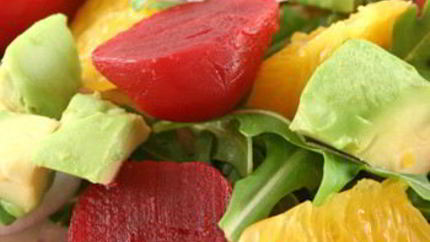 Свекольный салат с мандаринами