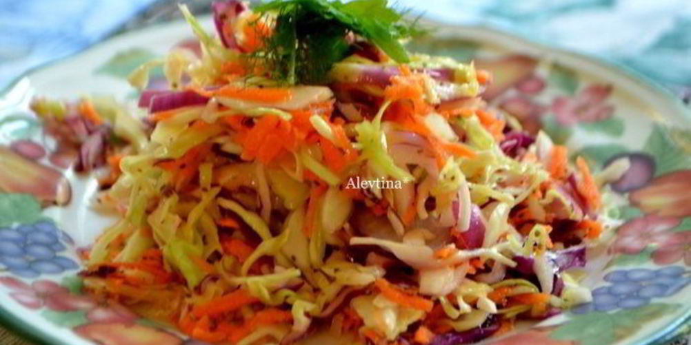 Рецепт цветного капустного салата с заправкой