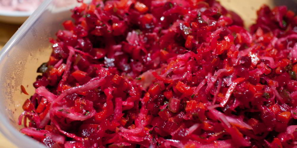 Рецепт диетического винегрета без картошки