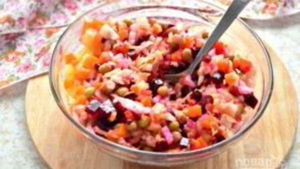 винегрет классический с горошком и капустой