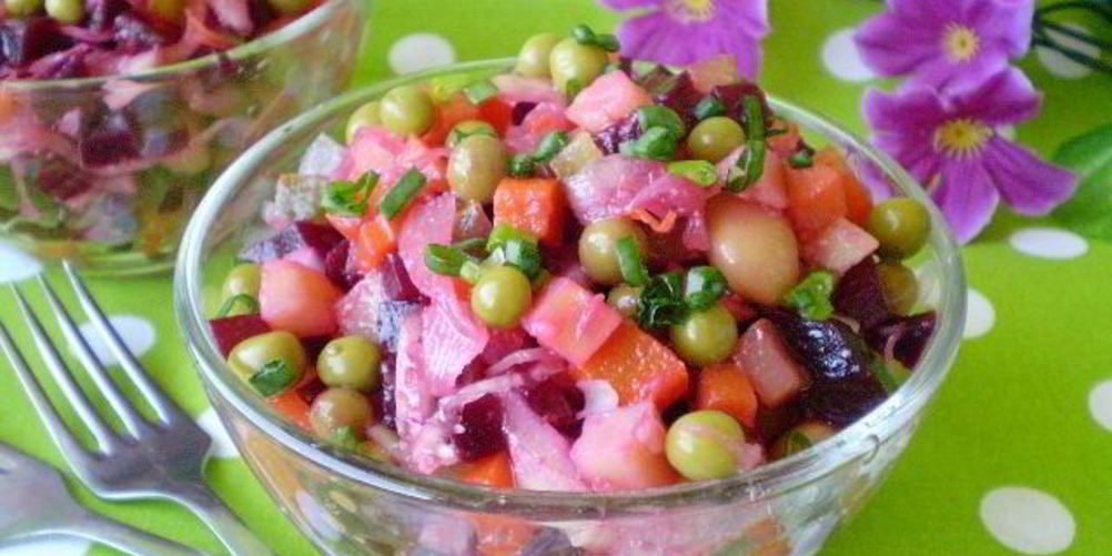 Рецепт винегрета с горошкома
